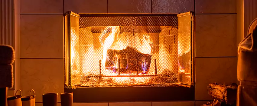 Mendota Hearth Landscape Fireplace Installation in Fort Hood, Texas